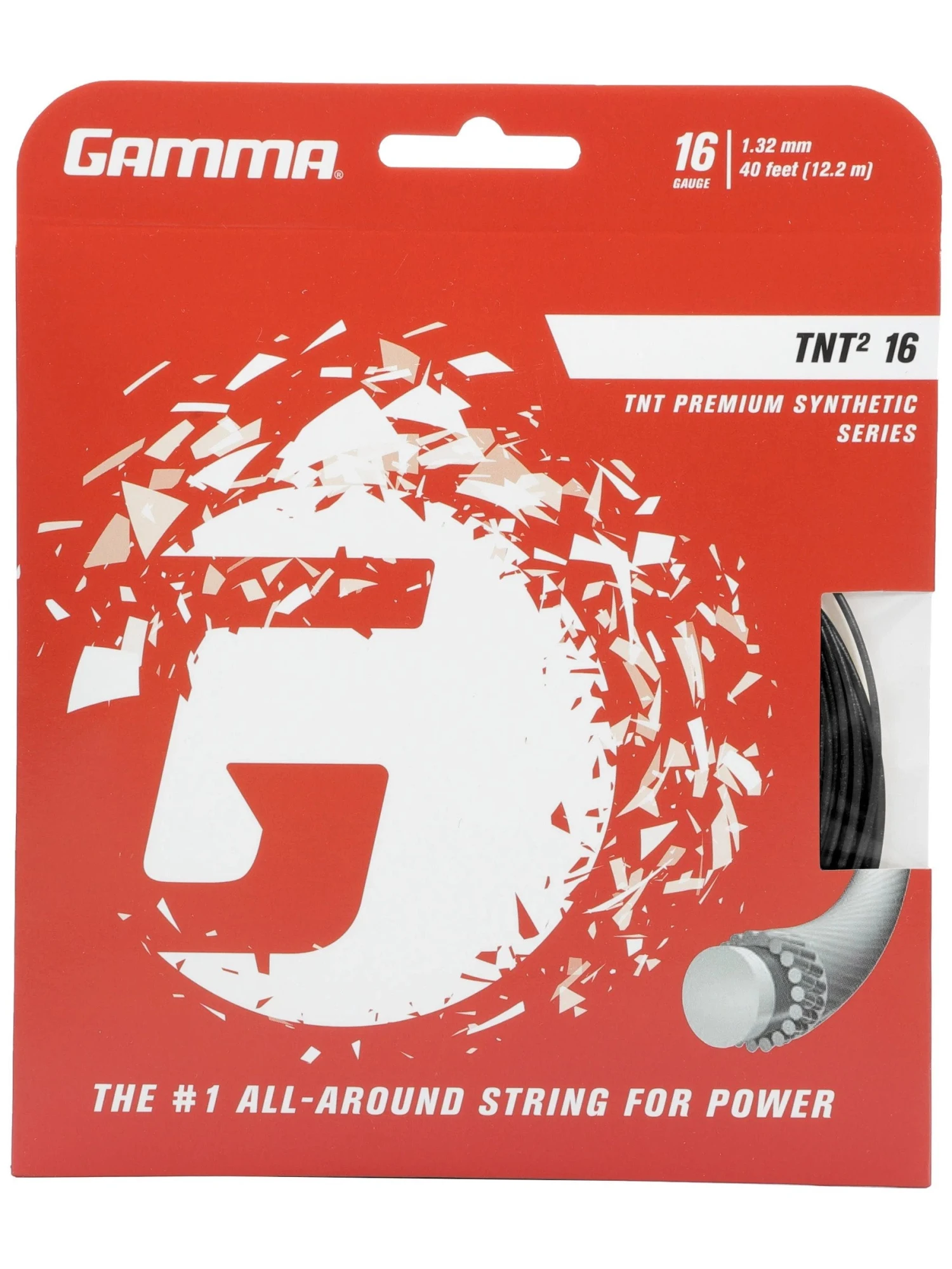 Gamma TNT2 16/1.32 Tennis String (Black) 1 Gamma TNT2 16/1.32 Tennis String (Black)