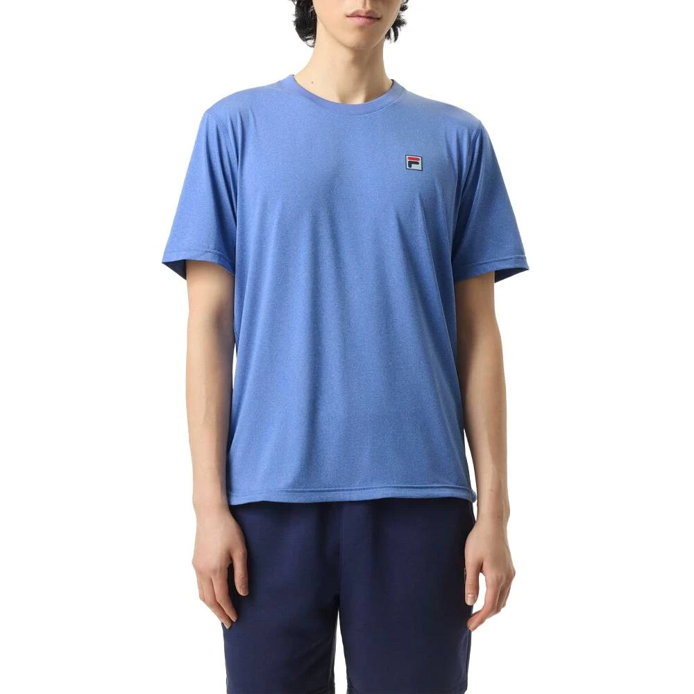 Fila Men's Scallop Hem Heather Crew Top (Dazzling Blue Heather) 1 Fila Men's Scallop Hem Heather Crew Top (Dazzling Blue Heather)