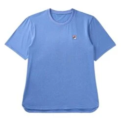 Fila Men's Scallop Hem Heather Crew Top (Dazzling Blue Heather) 8 Fila Men's Scallop Hem Heather Crew Top (Dazzling Blue Heather) -RacquetGuys Sales fila mens scallop hem heather crew top dazzling blue heather 434049