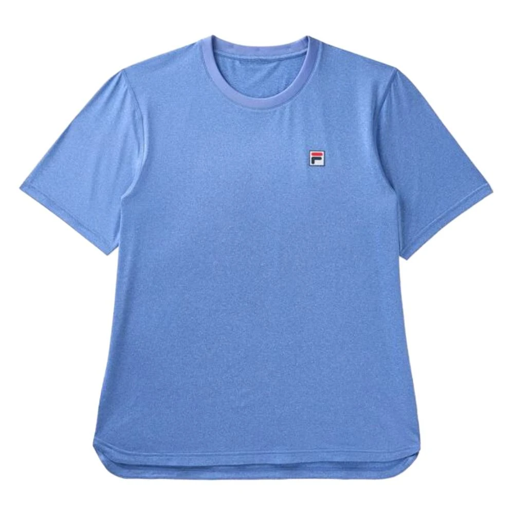 Fila Men's Scallop Hem Heather Crew Top (Dazzling Blue Heather) 4 Fila Men's Scallop Hem Heather Crew Top (Dazzling Blue Heather) - Image 4