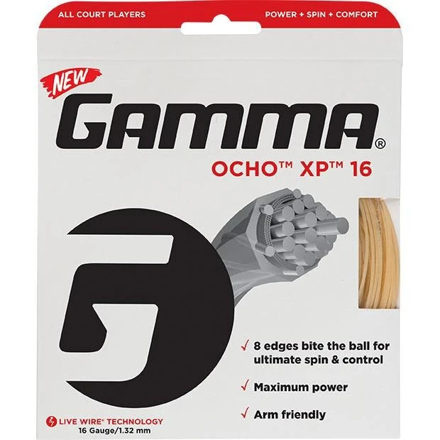 Gamma Ocho XP 16/1.32 Tennis String (Natural) 1 Gamma Ocho XP 16/1.32 Tennis String (Natural)