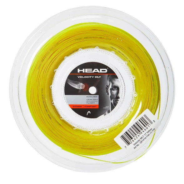 Head Velocity MLT 17/1.25 Tennis String Reel (Yellow) 1 Head Velocity MLT 17/1.25 Tennis String Reel (Yellow)