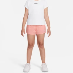 Nike Girls' Dri-FIT Victory Shorts (Bleached Coral/White) -RacquetGuys Sales nikecourt dri fit victory older tennis shorts ppqdTR 69dad9b7 4f31 44fd a19f d30e2c7f4eb1