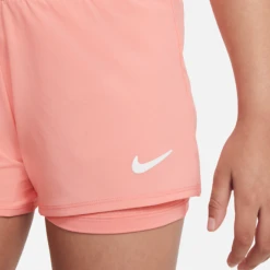 Nike Girls' Dri-FIT Victory Shorts (Bleached Coral/White) -RacquetGuys Sales nikecourt dri fit victory older tennis shorts ppqdTR b8d45d47 d5c5 4a09 ba49 fecd017f25c8