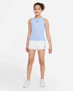 Nike Girls' Dri-FIT Victory Tank (Aluminum/White) 8 Nike Girls' Dri-FIT Victory Tank (Aluminum/White) -RacquetGuys Sales nikecourt dri fit victory older tennis tank M4BXLH 3