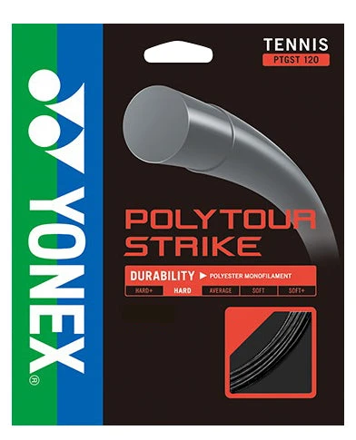 Yonex Poly Tour Strike 17/1.20 Tennis String (Black) 1 Yonex Poly Tour Strike 17/1.20 Tennis String (Black)