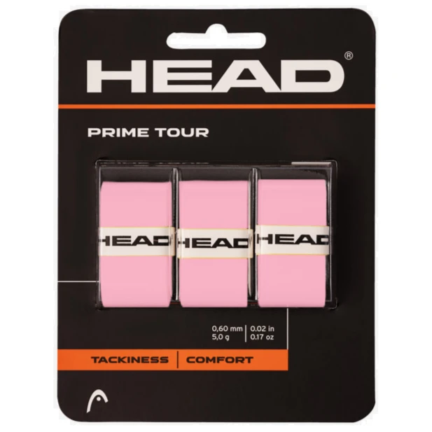 Head Prime Tour Overgrip 3 Pack Pink 1 Head Prime Tour Overgrip 3 Pack Pink