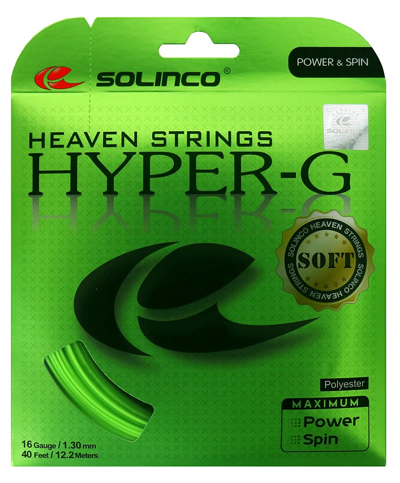 Solinco Hyper-G Soft 16/1.30 Tennis String (Green) 1 Solinco Hyper-G Soft 16/1.30 Tennis String (Green)
