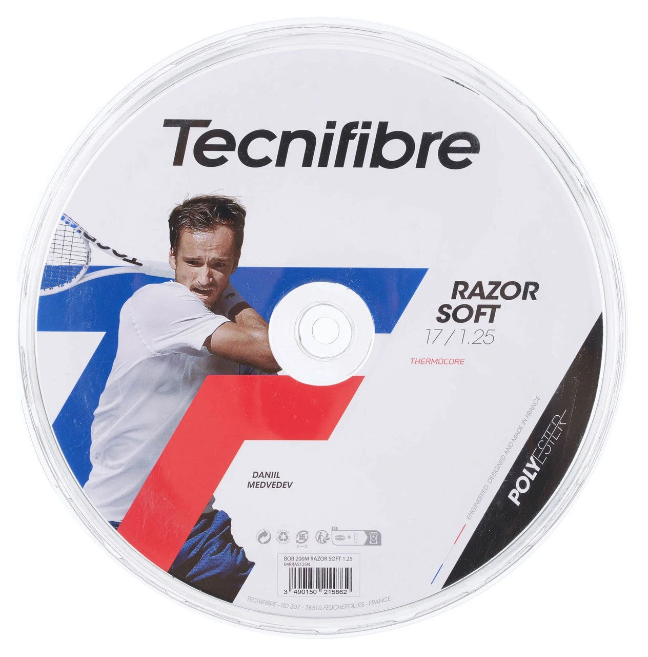 Tecnifibre Razor Soft 17/1.25 Tennis String Reel (Dark Grey) 1 Tecnifibre Razor Soft 17/1.25 Tennis String Reel (Dark Grey)