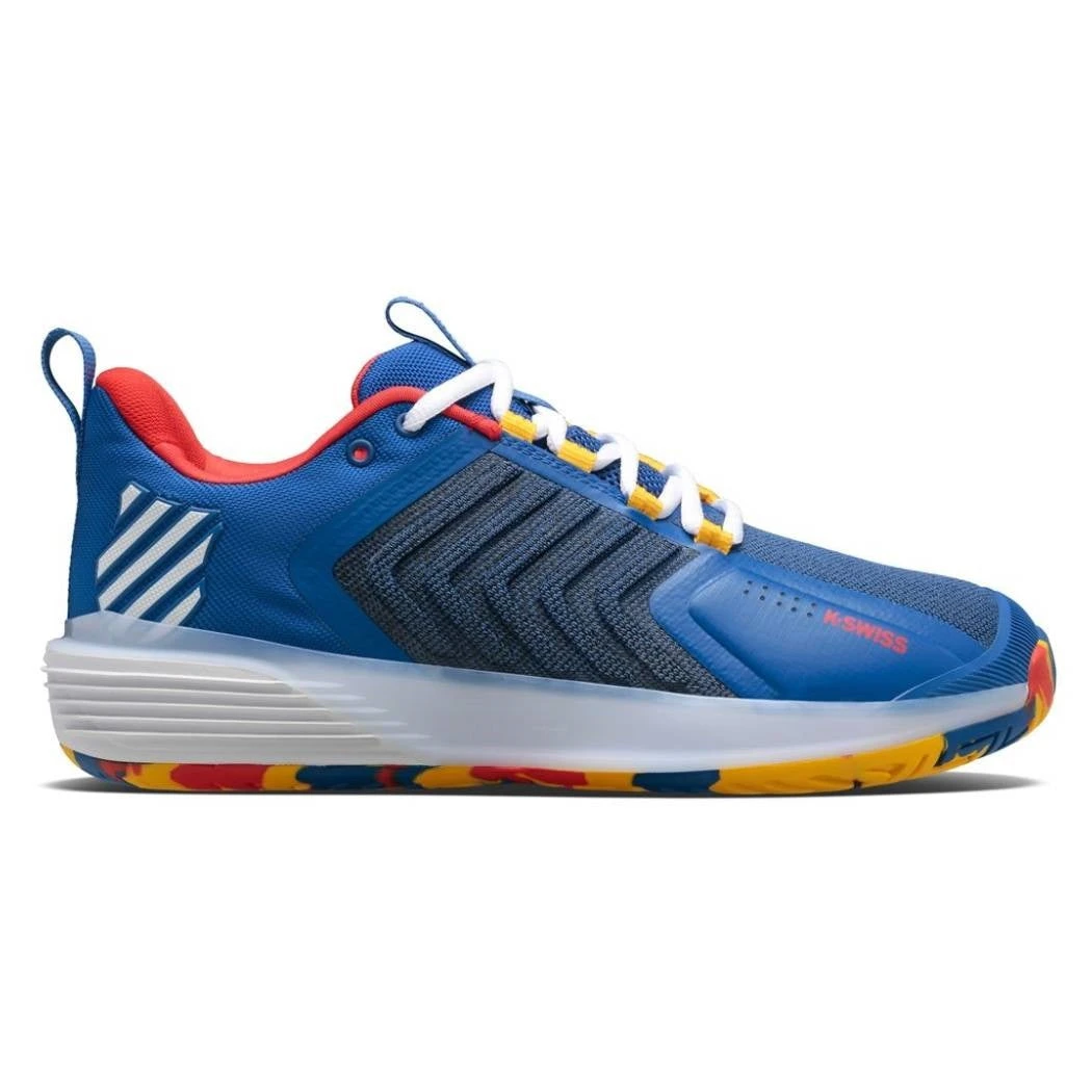 K-Swiss Ultrashot 3 Men's Tennis Shoe (Blue/Red/Yellow) 1 K-Swiss Ultrashot 3 Men's Tennis Shoe (Blue/Red/Yellow)
