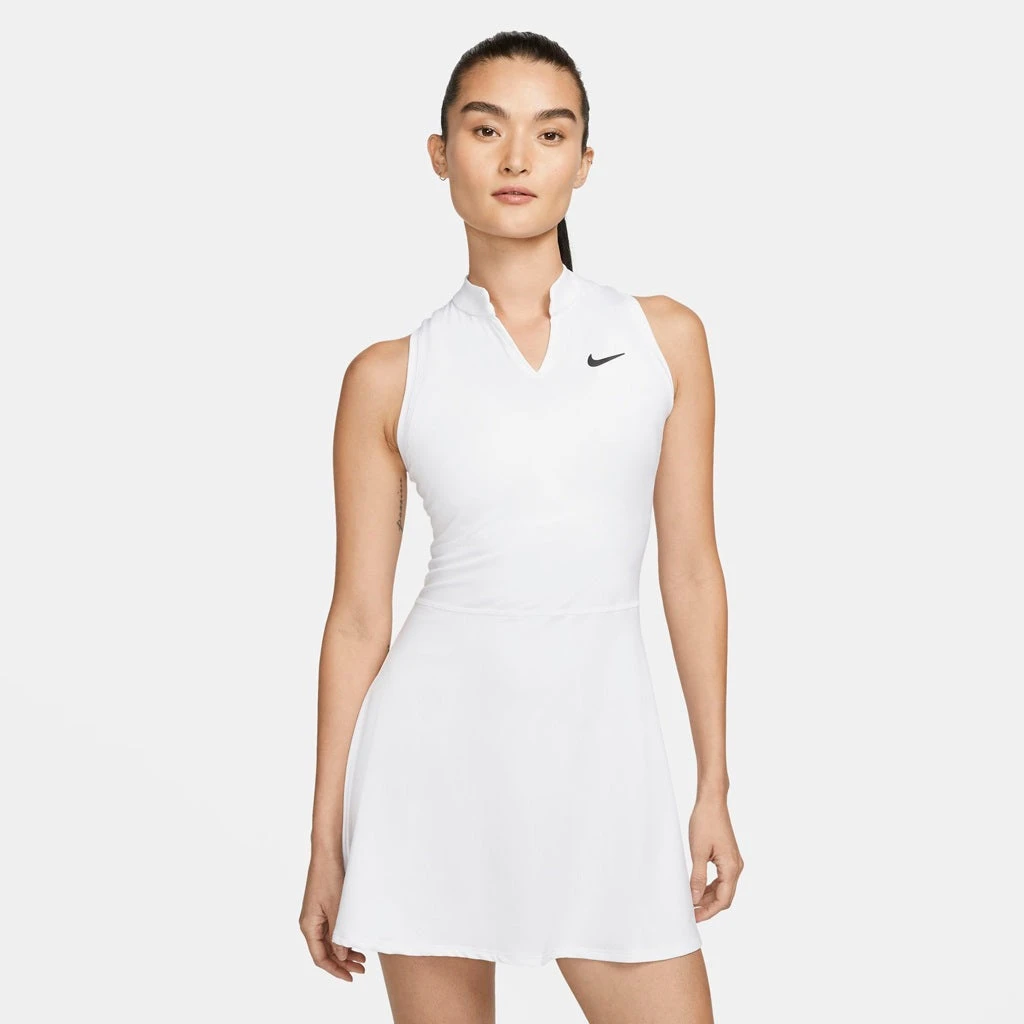 Nike Women's Dri-FIT Victory Dress (White/Black) 1 Nike Women's Dri-FIT Victory Dress (White/Black)