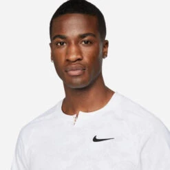 Nike Men's Dri-FIT Slam Zip Top (White/Black) -RacquetGuys Sales unnamed 2022 08 08T115852.407