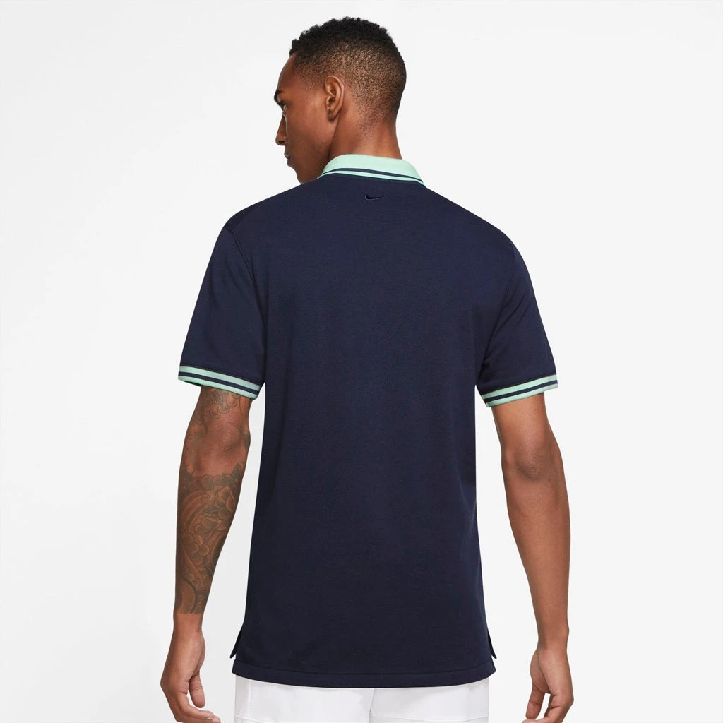 Nike Men's Dri-FIT Slim-Fit NYC Slam Polo (Obsidian/Mint) 2 Nike Men's Dri-FIT Slim-Fit NYC Slam Polo (Obsidian/Mint) - Image 2
