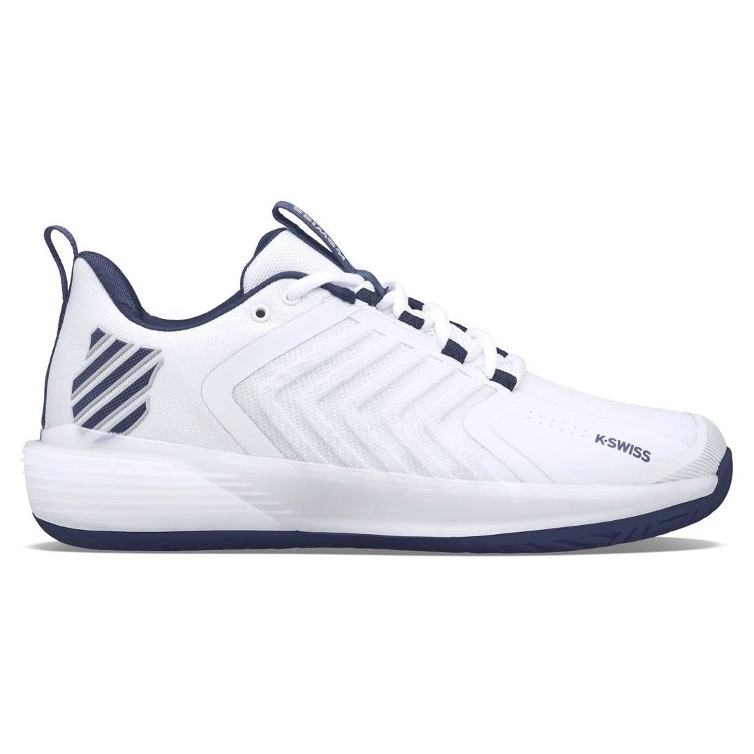K-Swiss Ultrashot 3 Men's Tennis Shoe (White/Peacoat/Silver) 1 K-Swiss Ultrashot 3 Men's Tennis Shoe (White/Peacoat/Silver)