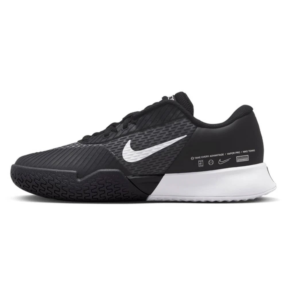 Nike Air Zoom Vapor Pro 2 Women's Tennis Shoe (Black/White) 2 Nike Air Zoom Vapor Pro 2 Women's Tennis Shoe (Black/White) - Image 2